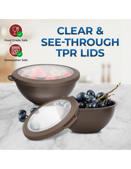 Juego de 12 Tazones Apilables Bakken Master con Tapas