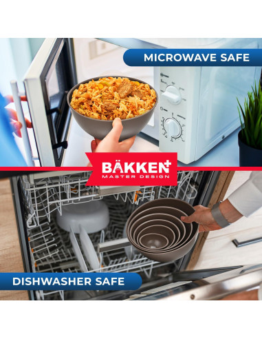 Juego de 12 Tazones Apilables Bakken Master con Tapas