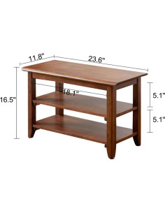 Banco de Almacenamiento XKZG de Madera 60 cm Marrón 2