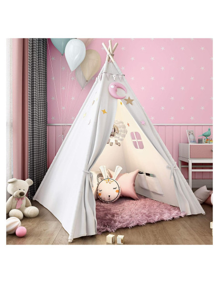 Tienda Teepee Blanca Sumbababy para Niños - 138x192 cm