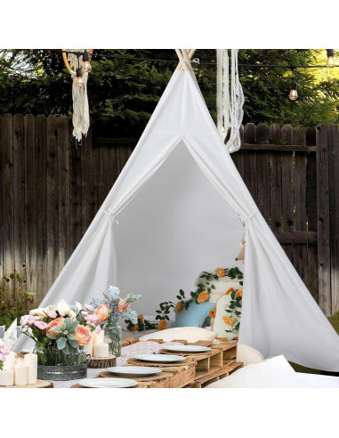 Tienda Teepee Blanca Sumbababy para Niños - 138x192 cm