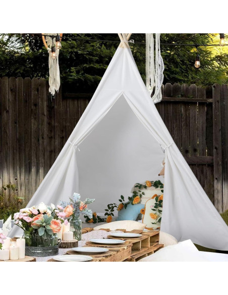 Tienda Teepee Blanca Sumbababy para Niños - 138x192 cm