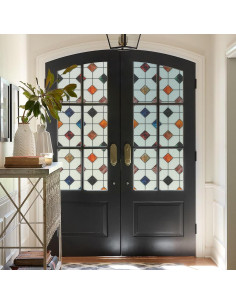 Película de Ventana Mate DKTIE 45x200cm, Patrón Geométrico 2