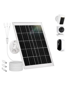 Panel Solar 8W BECOMFY para Cámaras Wyze y Arlo, IP65