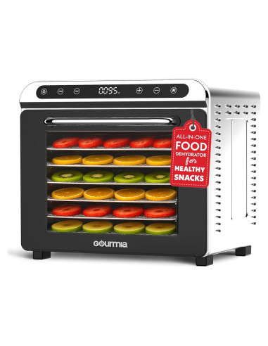 Deshidratador de Alimentos Gourmia GFD1620 - 8 Bandejas Acero Inoxidable