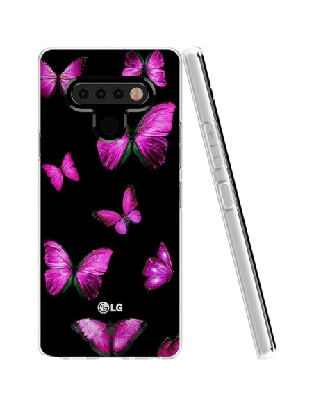 Funda TPU Rosa Mariposa para LG Stylo 6 - Protección Ligera Funda TPU Rosa Mariposa para LG Stylo 6 - Protección Ligera