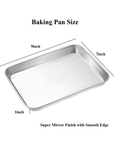 Juego de bandejas para hornear Wildone 4 piezas acero inoxidable