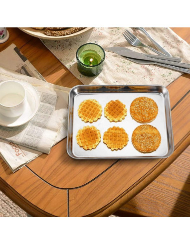 Juego de bandejas para hornear Wildone 4 piezas acero inoxidable