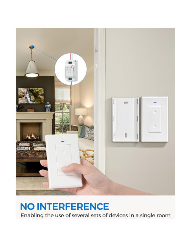 Kit Interruptor y Receptor Inalámbrico WILAWELS 100FT
