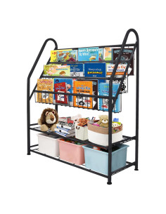 Estantería Infantil Aboxoo Negra Grande 81.8 cm Organizador