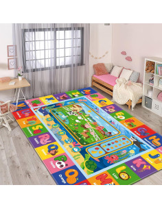 Alfombra de Juego Educativa AKASISRUG 149.86 x 100.08 cm 2