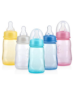Botella Estándar Nuby Nurser 120ml Libre de BPA Colores Variados