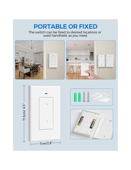 Kit Interruptor y Receptor Inalámbrico WILAWELS 100FT