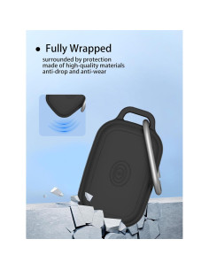 Funda de Silicona para Tile Life360 Pro Tracker Tags - Negra (4 Pzs) 2