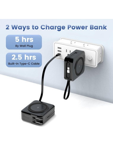 Cargador Portátil Magnético 10000mAh POAQCIF Negro