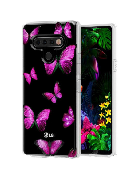 Funda TPU Rosa Mariposa para LG Stylo 6 - Protección Ligera Funda TPU Rosa Mariposa para LG Stylo 6 - Protección Ligera