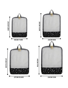 Set de 4 Cubos de Empaque BHAHB para Viaje - Patrón Leopardo 2