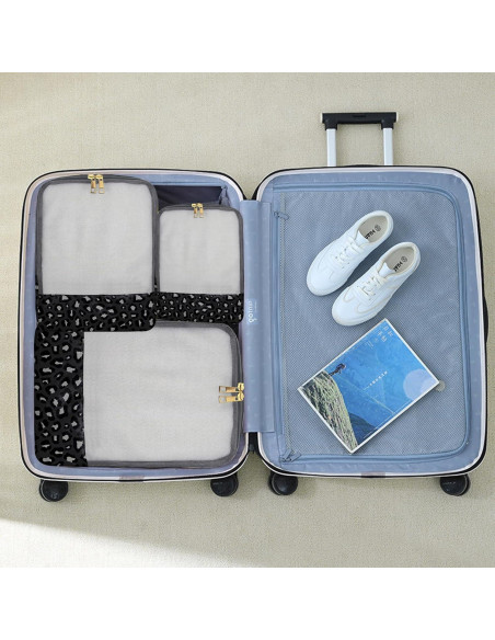 Set de 4 Cubos de Empaque BHAHB para Viaje - Patrón Leopardo