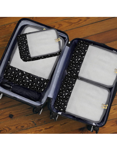 Set de 4 Cubos de Empaque BHAHB para Viaje - Patrón Leopardo