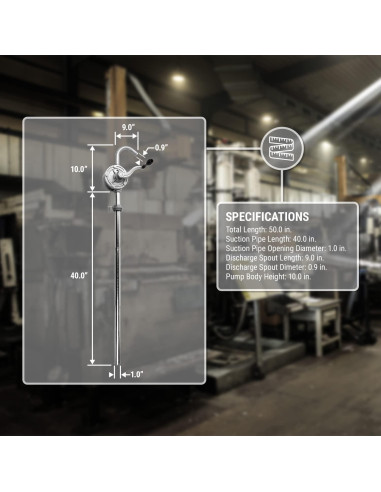 Bomba de Drum Rotativa TERA PUMP 37.85 L/min Hierro Fundido