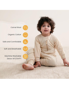 Saco de dormir unisex Kaiya Baby 1.0 Tog 3T-4T crema 2