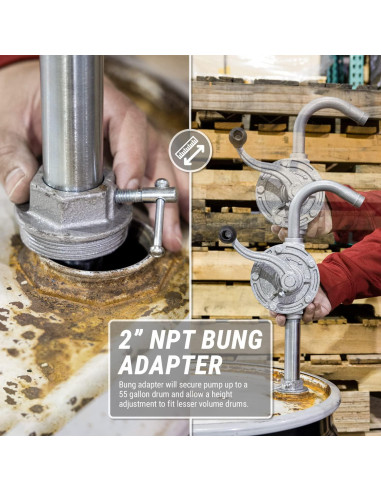 Bomba de Drum Rotativa TERA PUMP 37.85 L/min Hierro Fundido