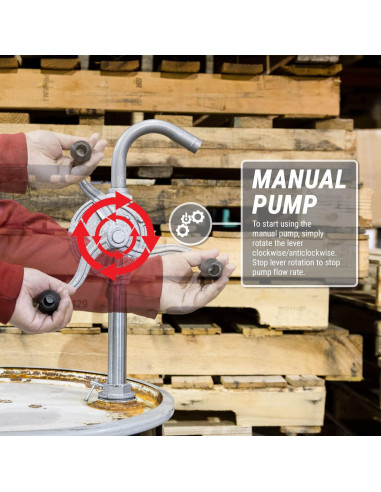 Bomba de Drum Rotativa TERA PUMP 37.85 L/min Hierro Fundido