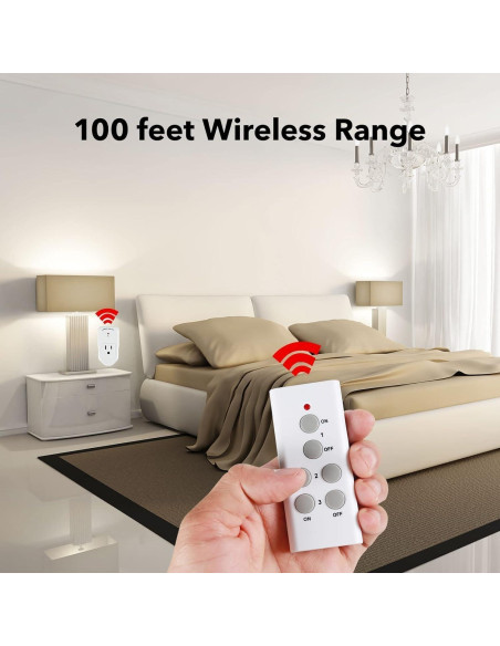 Enchufe Eléctrico Inalámbrico BN-LINK 10A 1200W Control Remoto