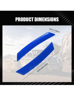 Calcomanías Reflectantes Lateral Coche Lyxheth 2PCS Azul 2