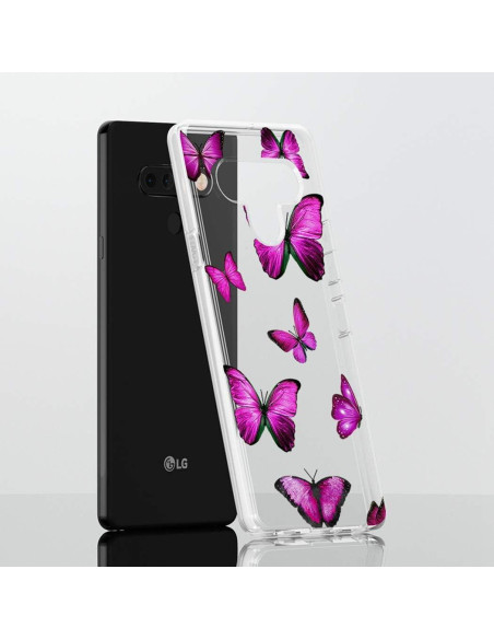 Funda TPU Rosa Mariposa para LG Stylo 6 - Protección Ligera Funda TPU Rosa Mariposa para LG Stylo 6 - Protección Ligera