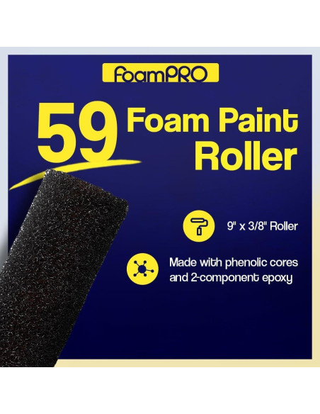 Rodillo de pintura de espuma FoamPRO 59 - 23 cm x 0.95 cm