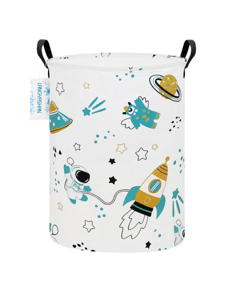 Caja de Almacenamiento LANGYASHAN Redonda 50cm Lienzo Astronauta