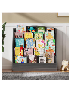 Estantería de Libros para Niños TOETOL 5 Niveles 80 cm Gris