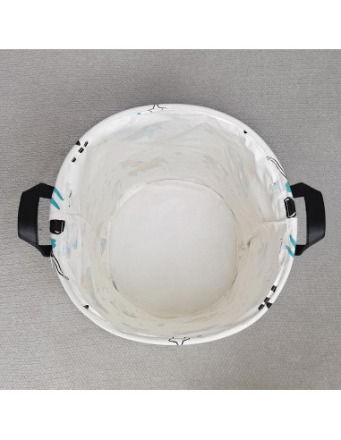 Caja de Almacenamiento LANGYASHAN Redonda 50cm Lienzo Astronauta