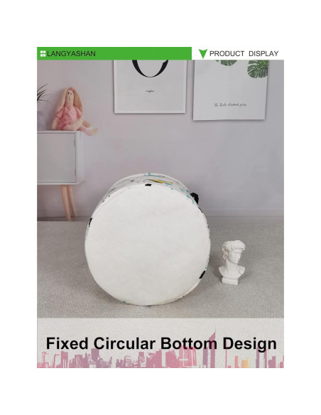 Caja de Almacenamiento LANGYASHAN Redonda 50cm Lienzo Astronauta