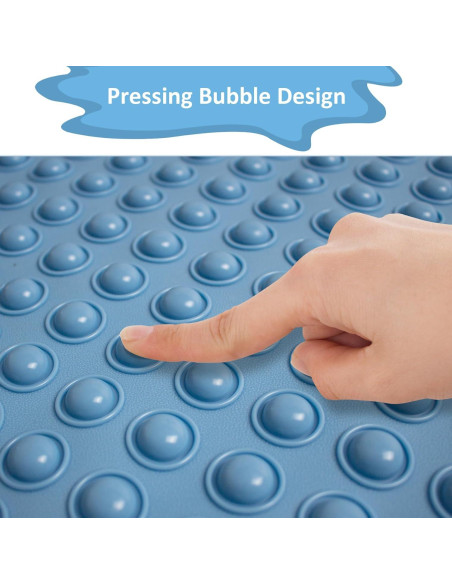 Alfombra de Baño Antideslizante Tiamo Azul 70 x 40 cm