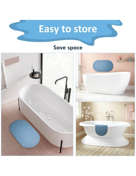 Alfombra de Baño Antideslizante Tiamo Azul 70 x 40 cm