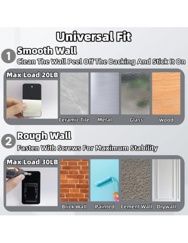 Paquete de 6 Soportes Universales para Varillas de Cortina - Daisyfang