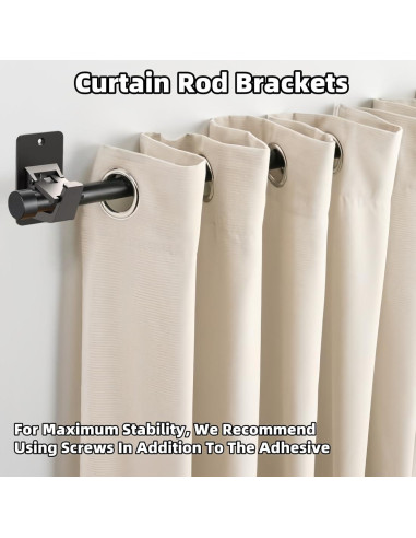 Paquete de 6 Soportes Universales para Varillas de Cortina - Daisyfang