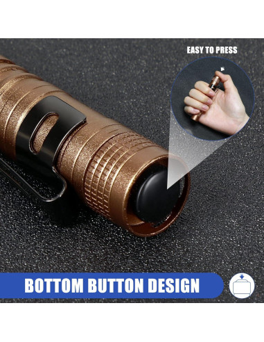 Hortsun 10 Linternas Mini LED con Clip 9 cm - Regalo Día del Padre