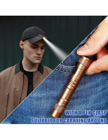 Hortsun 10 Linternas Mini LED con Clip 9 cm - Regalo Día del Padre