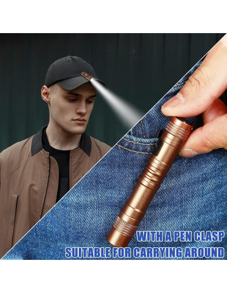 Hortsun 10 Linternas Mini LED con Clip 9 cm - Regalo Día del Padre