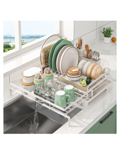 Escurridor de Platos Expandible DREMAK con Soporte para Utensilios
