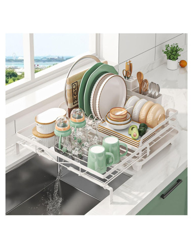 Escurridor de Platos Expandible DREMAK con Soporte para Utensilios