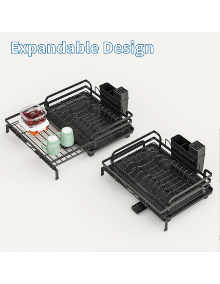 Escurridor de Platos Expandible DREMAK con Soporte para Utensilios