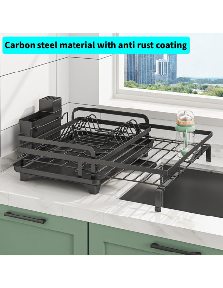 Escurridor de Platos Expandible DREMAK con Soporte para Utensilios