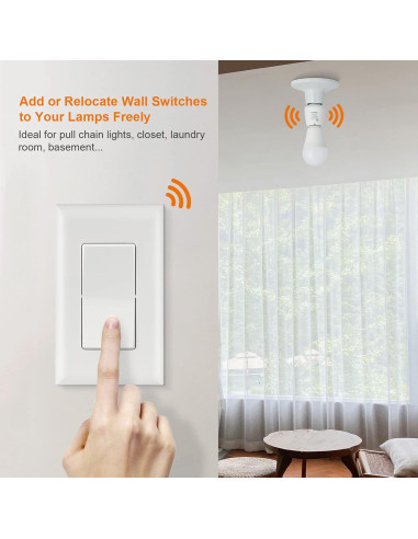 Portalámparas Inalámbrico SURAIELEC E26/E27 con Control Remoto