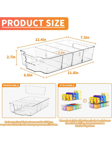 Organizadores de Despensa Yieach 4 Piezas Apilables 10 Tazas