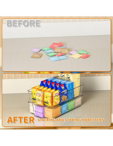 Organizadores de Despensa Yieach 4 Piezas Apilables 10 Tazas