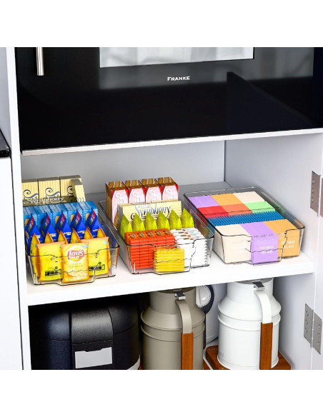 Organizadores de Despensa Yieach 4 Piezas Apilables 10 Tazas